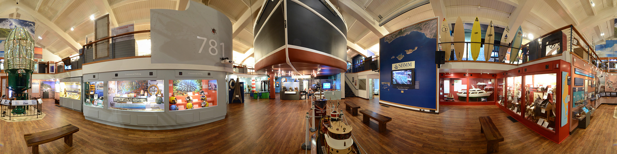 Panorama image of Santa Barbara Maritime Museum in Santa Barbara, California.